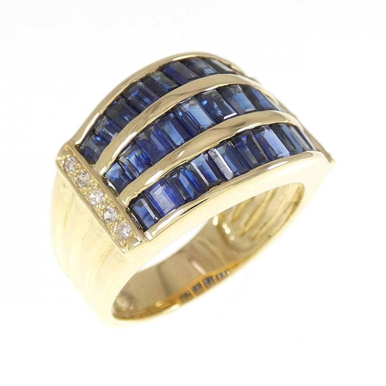 K18YG サファイヤ リング 2.88CT