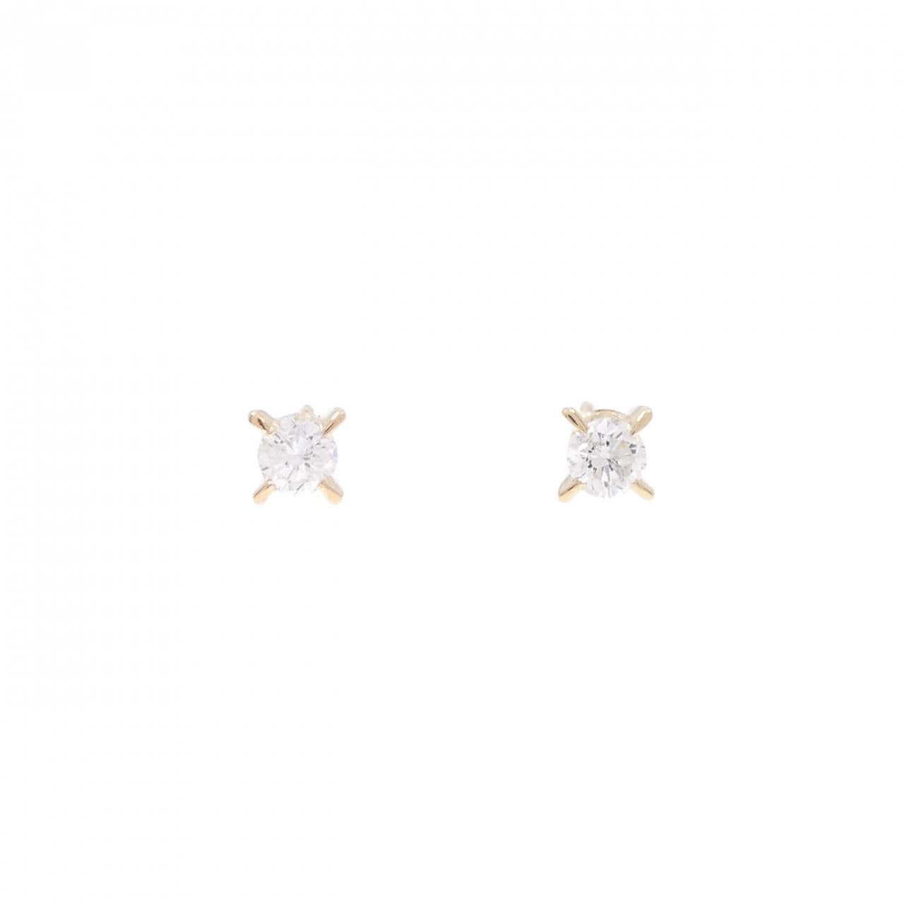 K18YG ソリティア ダイヤモンド ピアス 0.51CT