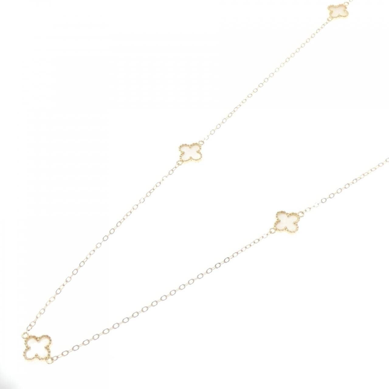 K18YG Flower Mother of Pearl Necklace