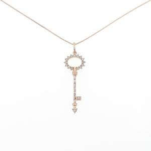 K18PG キー ダイヤモンド ネックレス 0.40CT