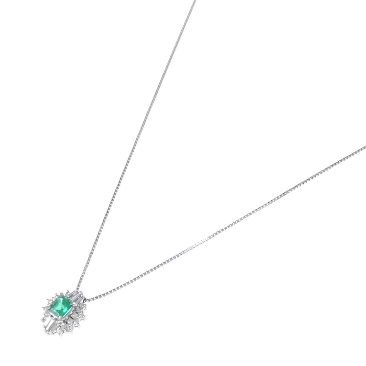 PT900/PT850 エメラルド ネックレス 0.33CT