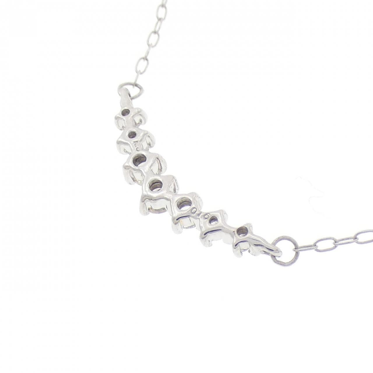 K18WG ダイヤモンド ネックレス 0.16CT