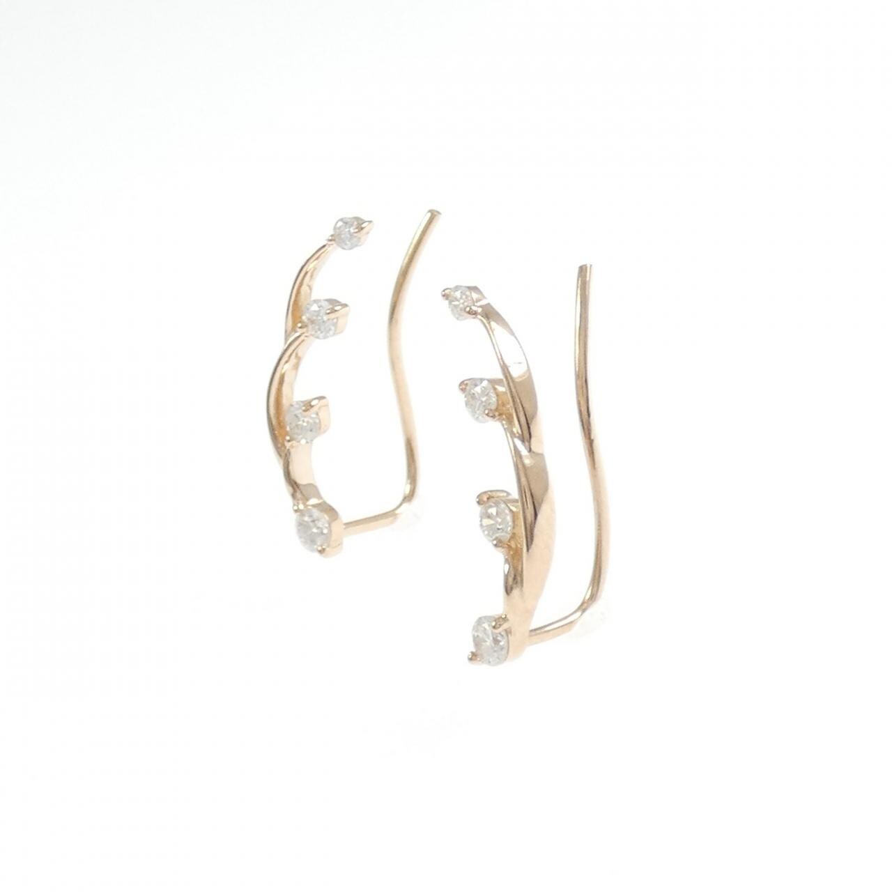 K18PG ダイヤモンド ピアス 0.30CT