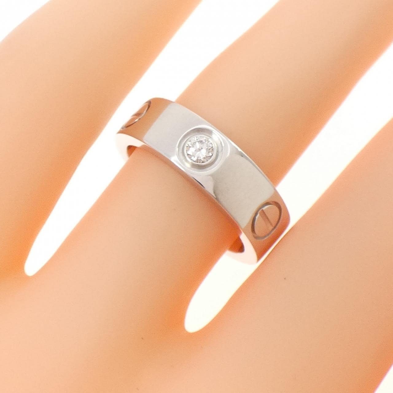 カルティエ ラブ ハーフダイヤ リング