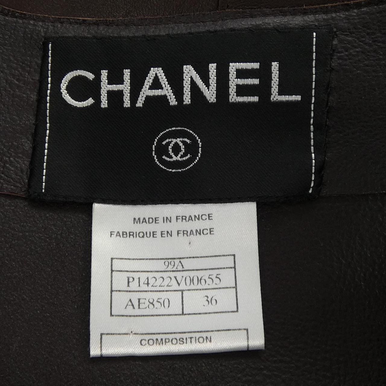 【ヴィンテージ】シャネル CHANEL P14222V00655 99A レザーコート