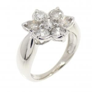 PT900 フラワー ダイヤモンド リング 1.07CT