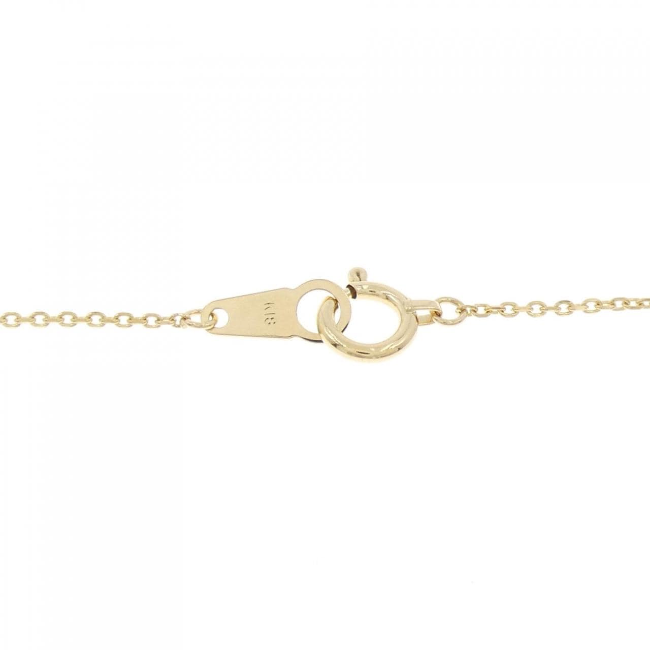 K18YG Solitaire Diamond Necklace 0.05CT