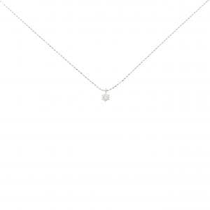 K18WG ソリティア ダイヤモンド ネックレス 0.1CT