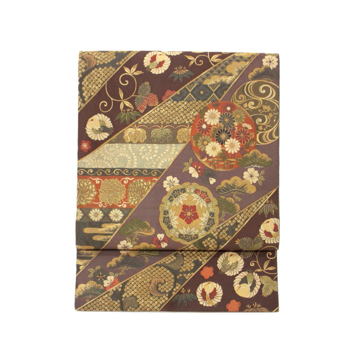 袋帯　麹塵染【となみ織物】