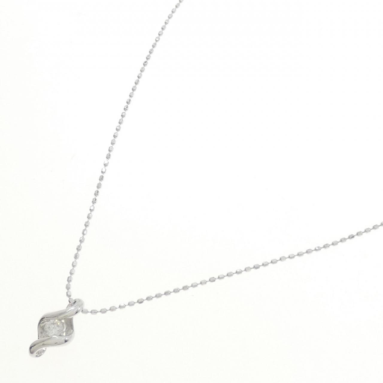 K18WG ダイヤモンド ネックレス 0.06CT