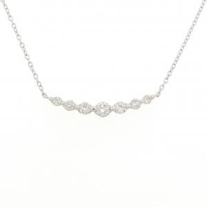 K18WG ダイヤモンド ネックレス 0.36CT