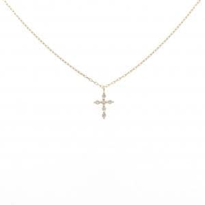 アガット クロス ダイヤモンド ネックレス 0.03CT