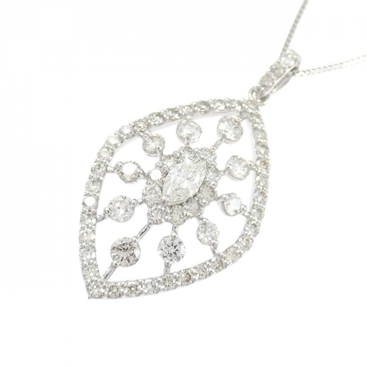 PT900/PT850 ダイヤモンド ネックレス 1.00CT