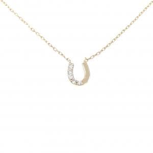 アガット ホースシュー ダイヤモンド ネックレス 0.06CT