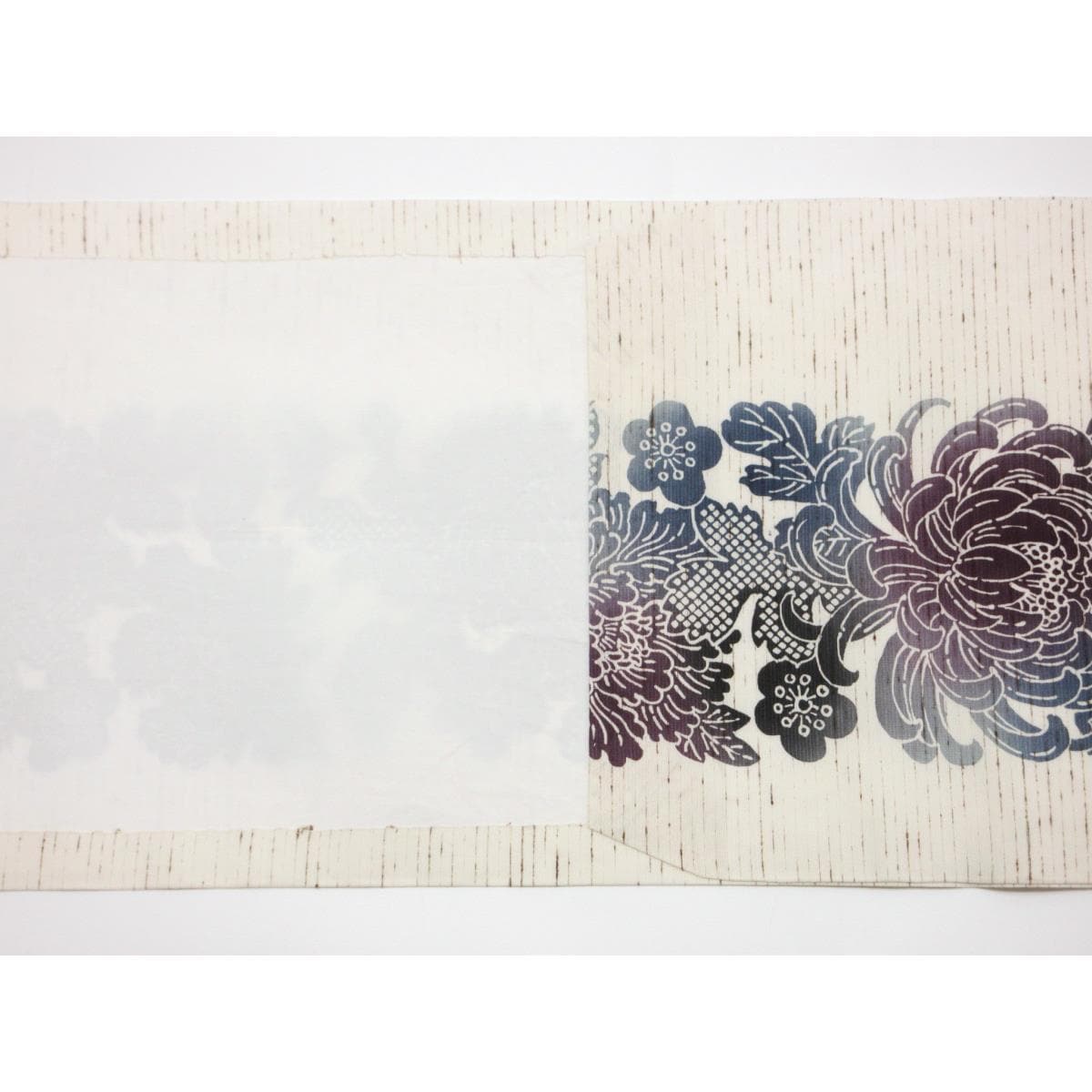 名古屋帯　染紬　開き名古屋　全通柄