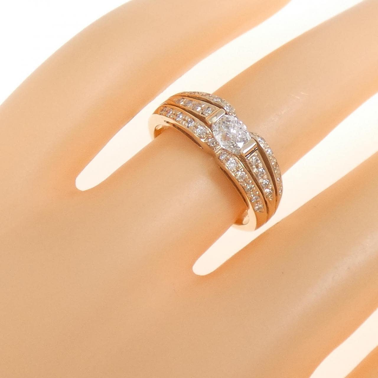 K18PG ダイヤモンド リング 0.425CT