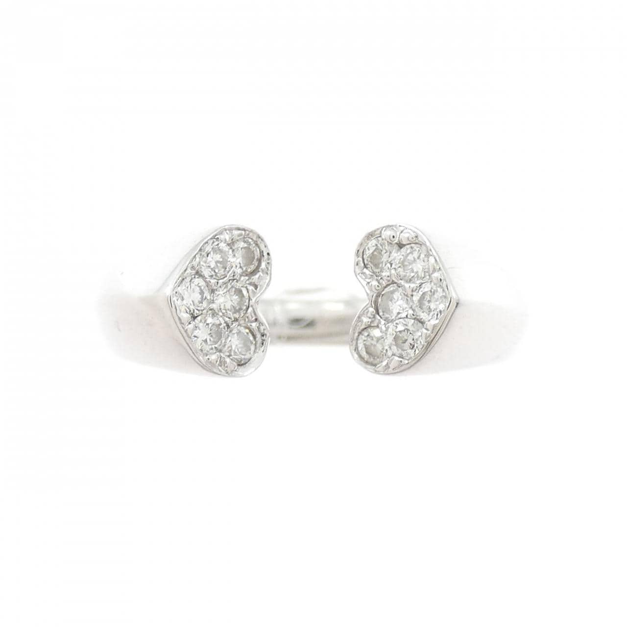 K18WG ハート ダイヤモンド リング 0.20CT