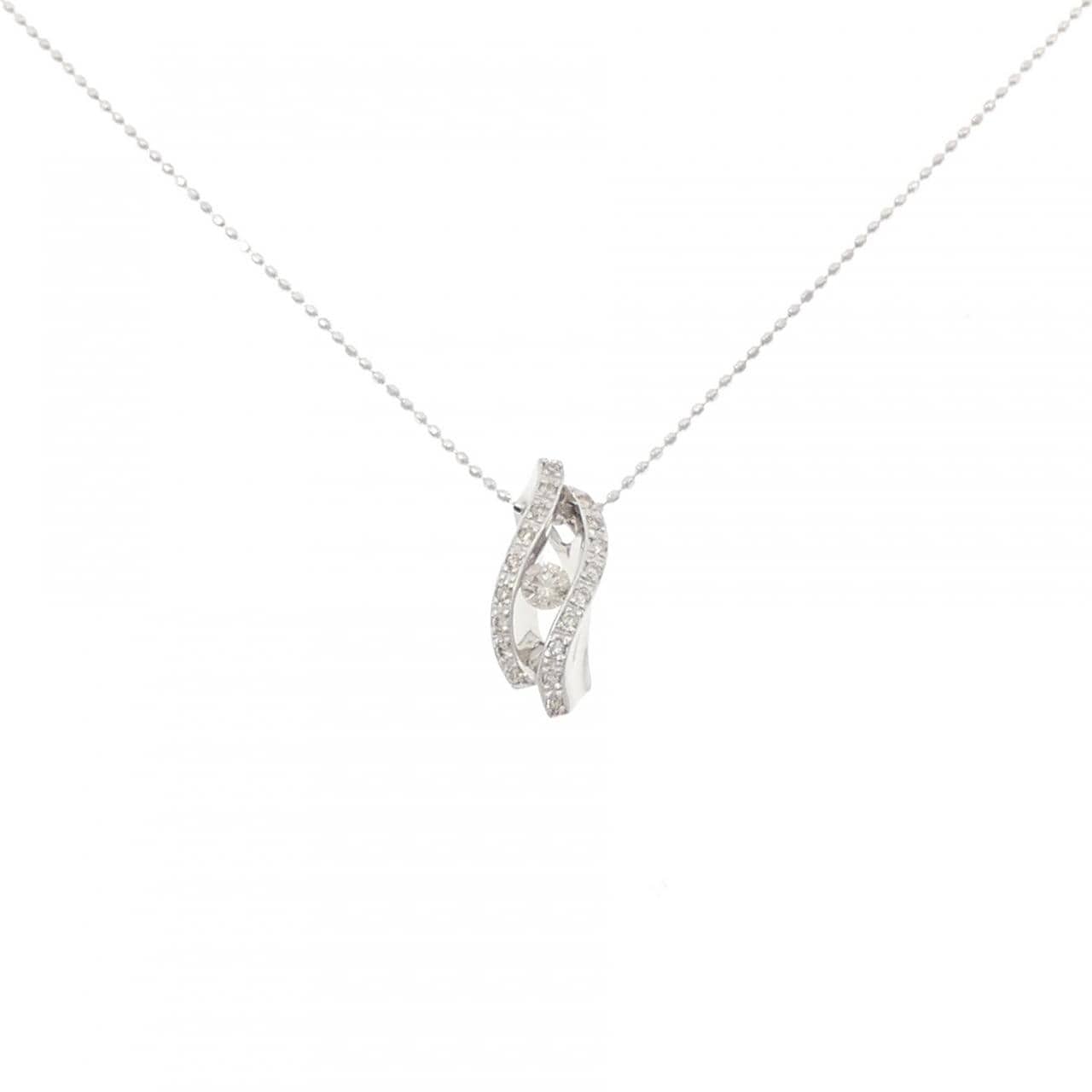 K18WG ダイヤモンド ネックレス 0.20CT