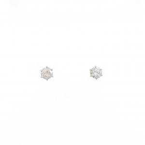 PT900 ソリティア ダイヤモンド ピアス 0.40CT