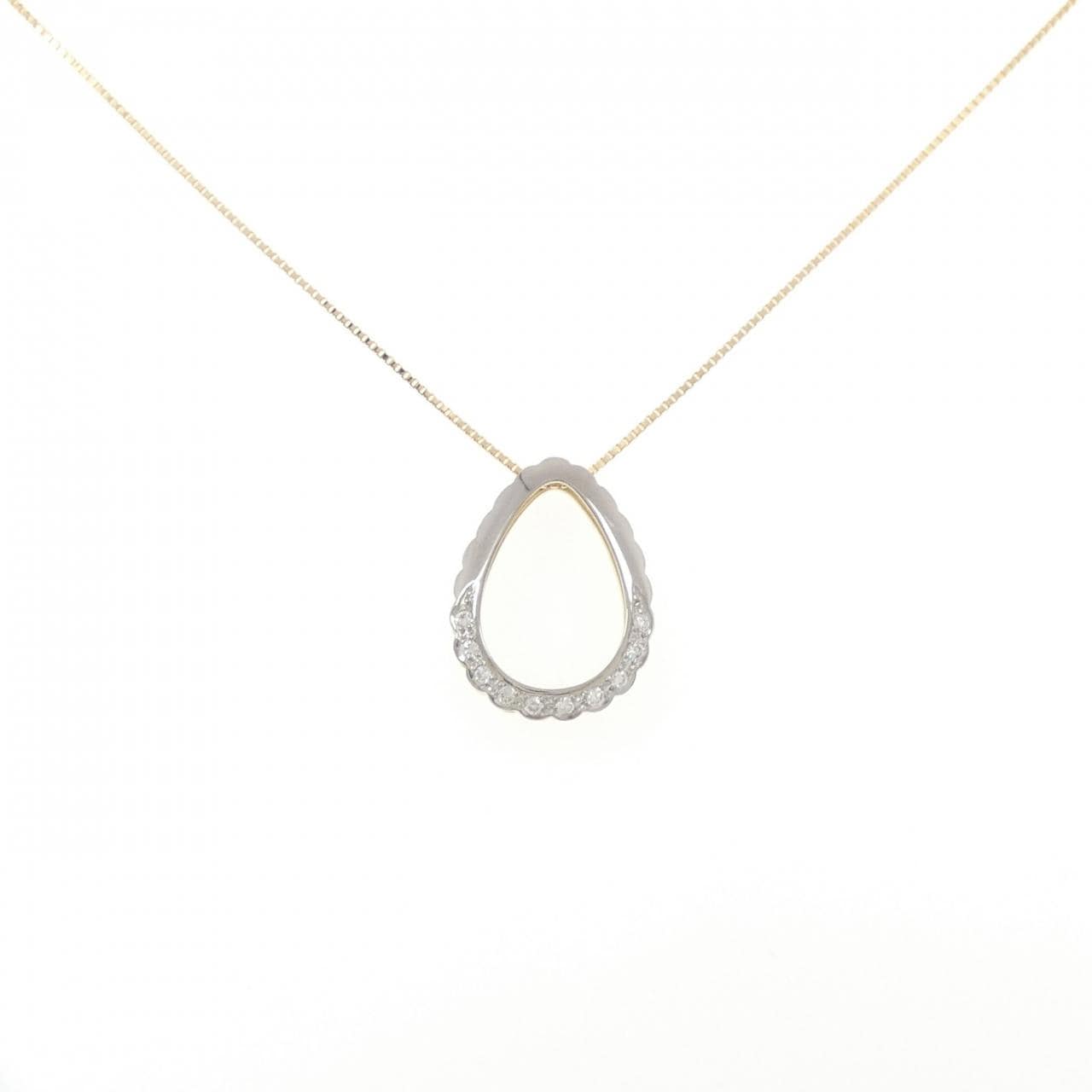 K18YG/K18WG ダイヤモンド ネックレス 0.21CT