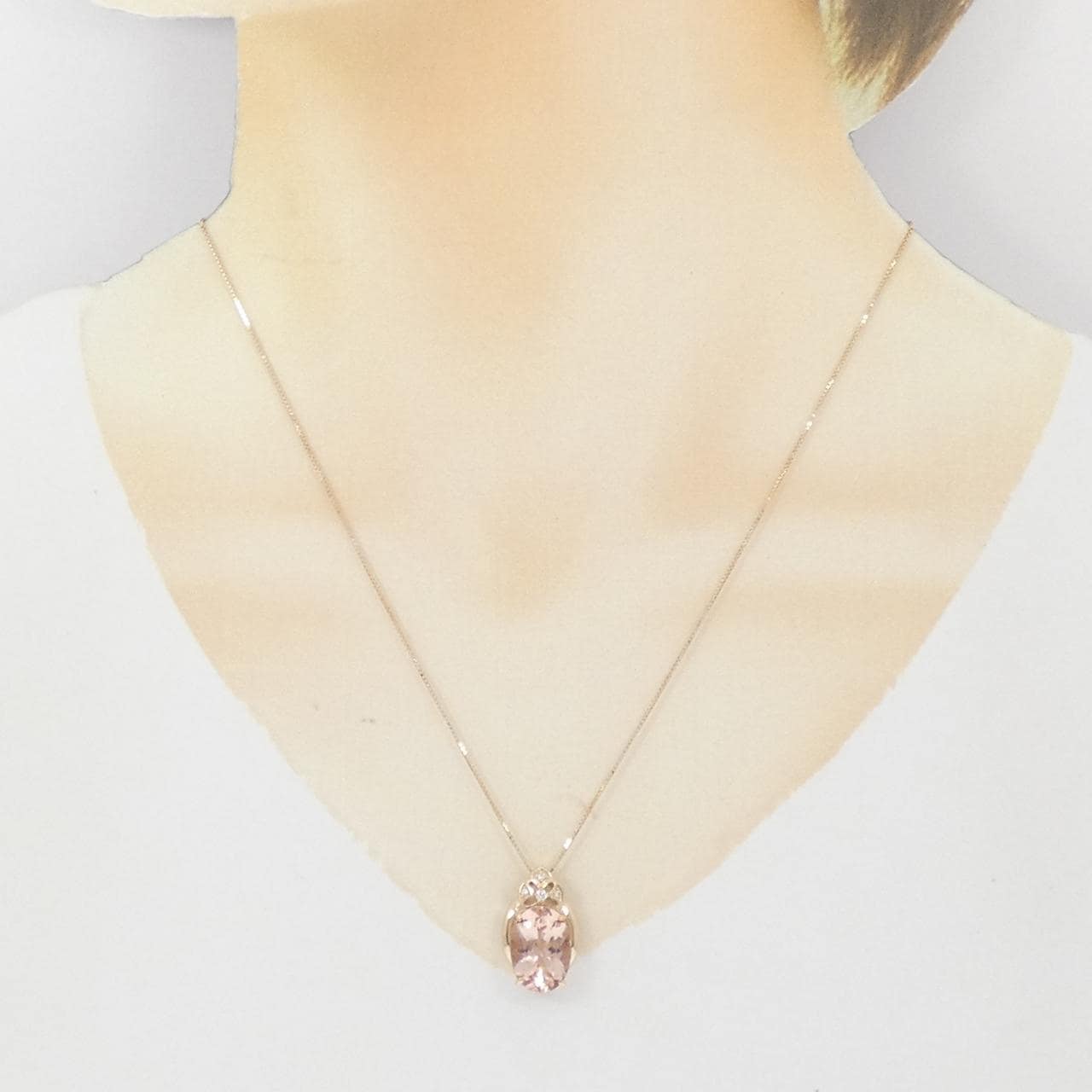 K18PG モルガナイト ネックレス 4.95CT