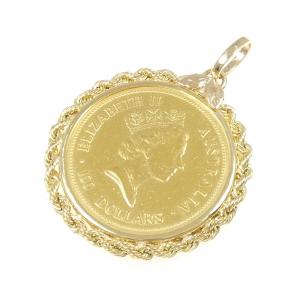 K18YG(枠) コイン ペンダント