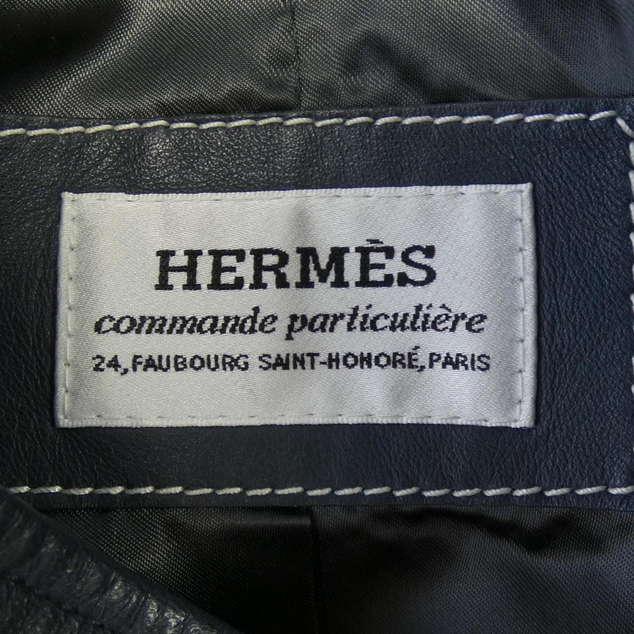 エルメス HERMES OD-0800 レザーライダースジャケット