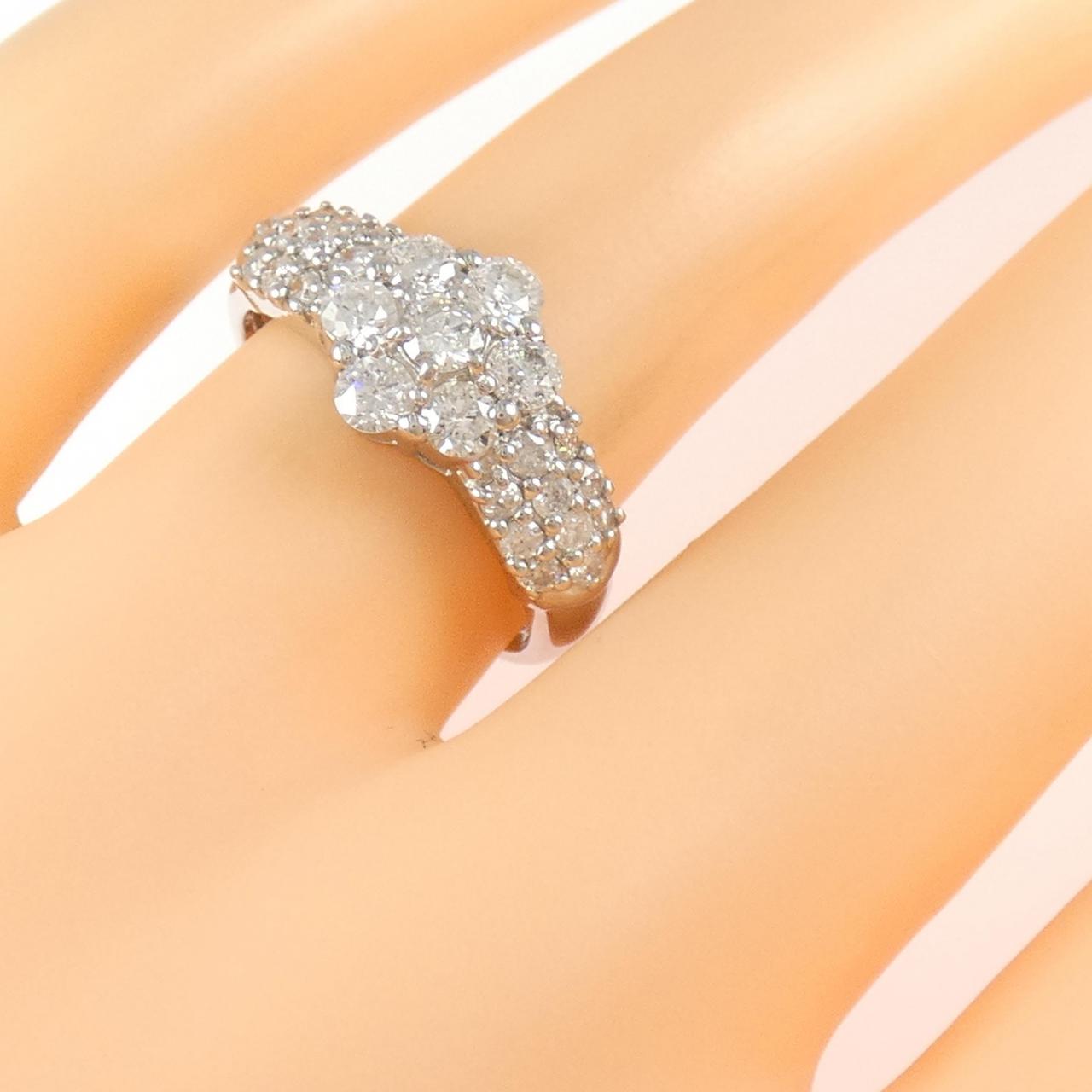 PT900 フラワー ダイヤモンド リング 1.00CT