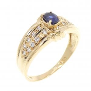 K18YG サファイヤ リング 0.26CT