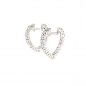 750WG ハート ダイヤモンド ピアス 0.35CT