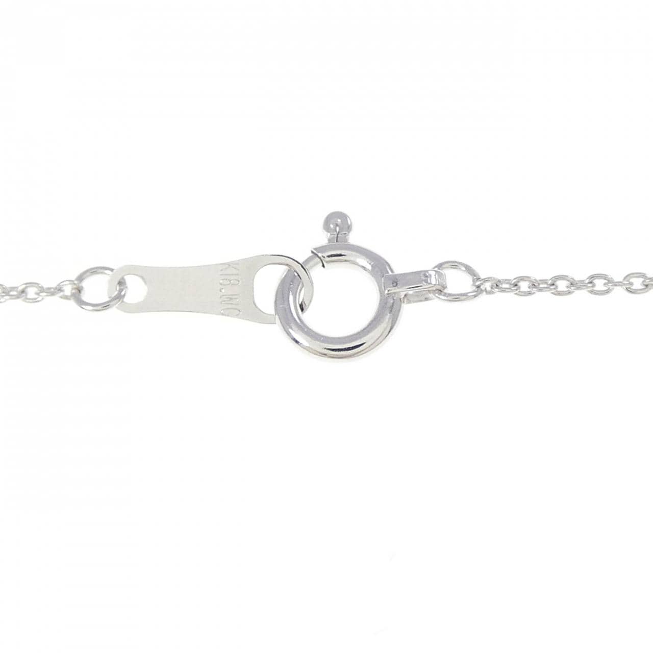 K18WG ホースシュー ダイヤモンド ネックレス 0.20CT