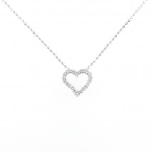 K10WG ハート ダイヤモンド ネックレス 0.10CT