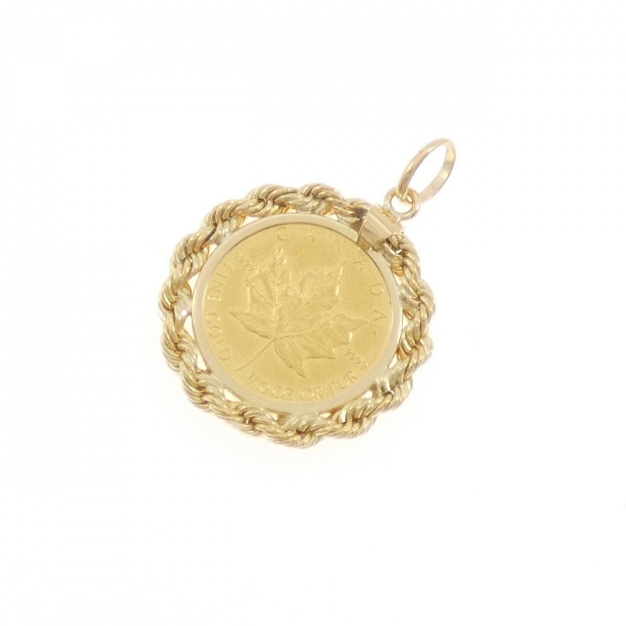 K18YG(枠) コイン ペンダント