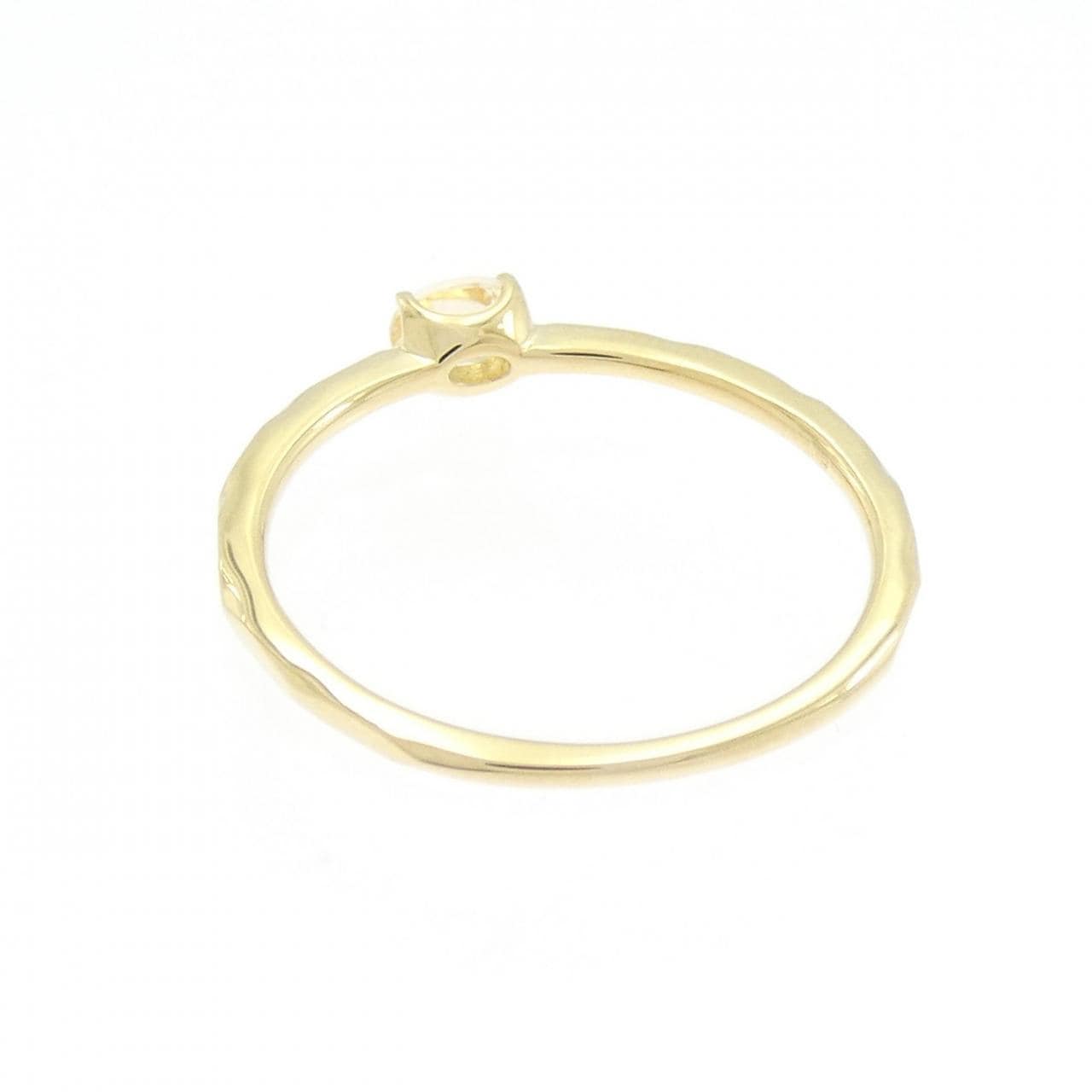 K18YG シトリン リング 0.15CT