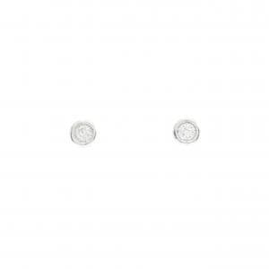 K18WG ソリティア ダイヤモンド ピアス