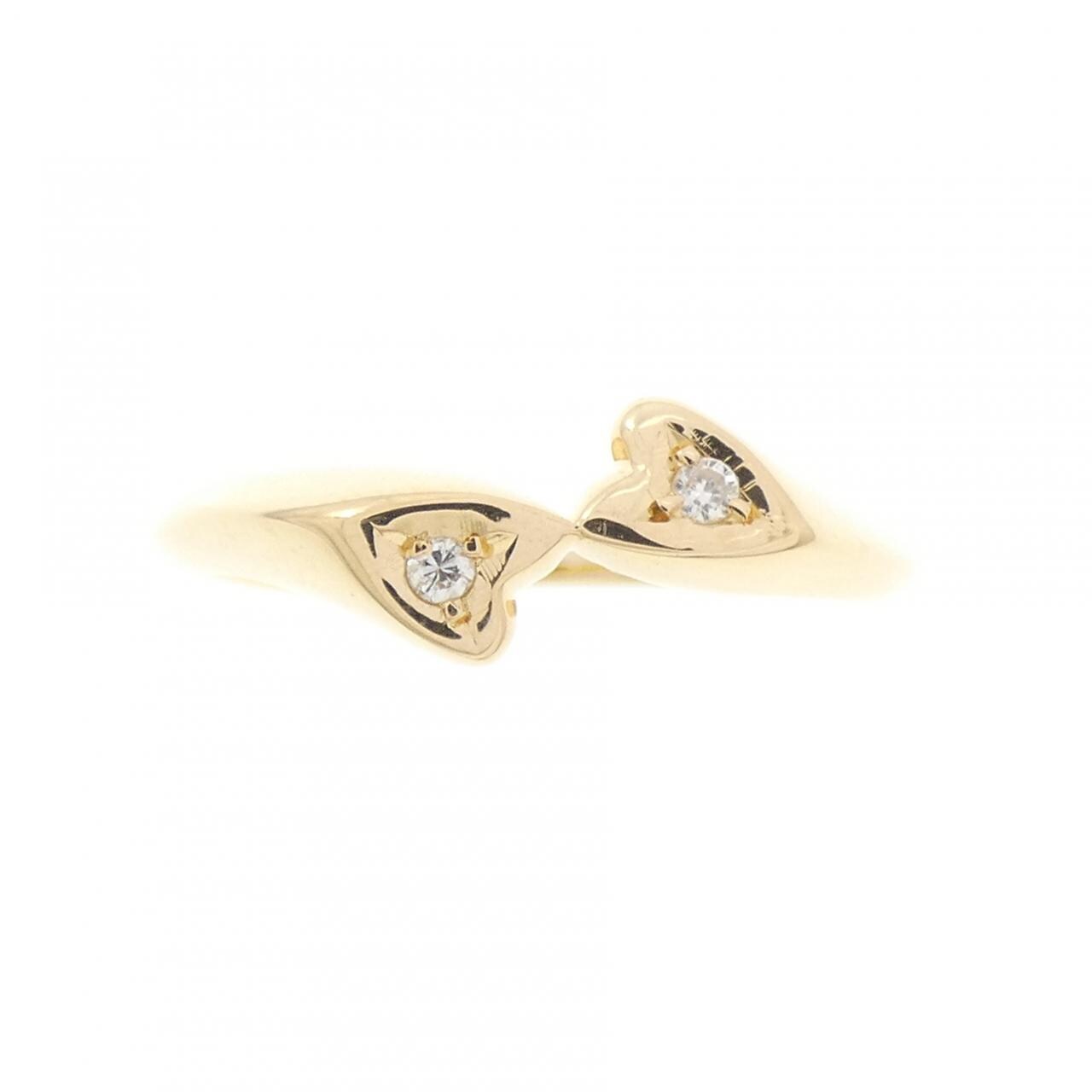 K18YG ダイヤモンド リング 0.02CT