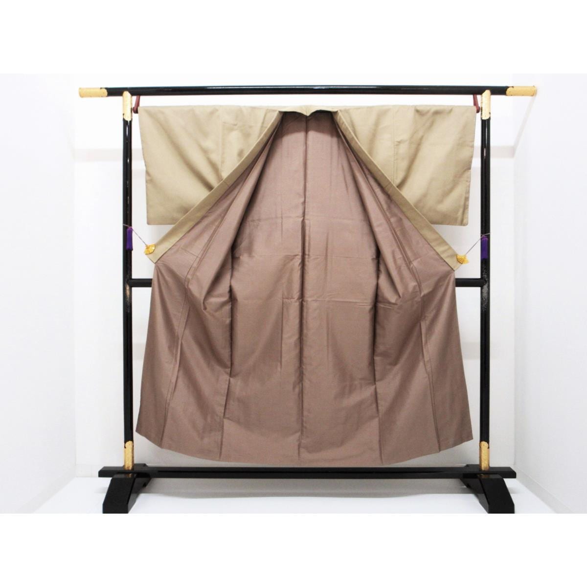 男物　お召織　白根沢　丸に角立四つ目