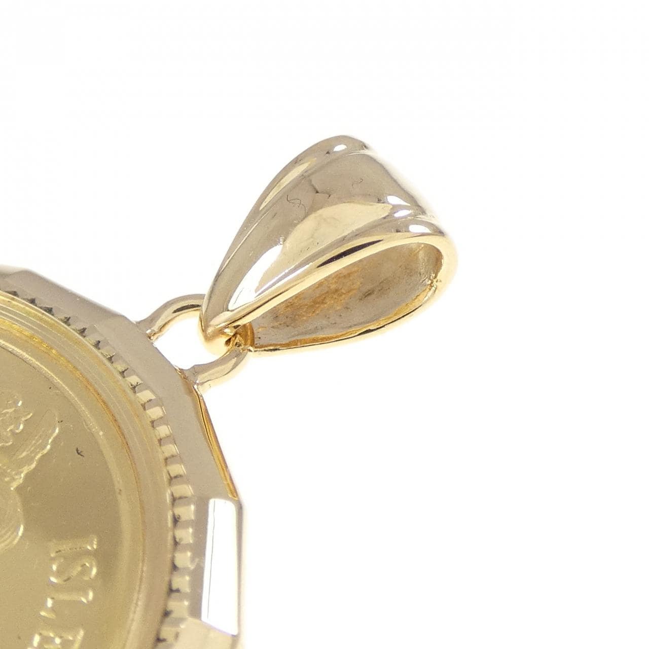 K18YG(枠) コイン ペンダント