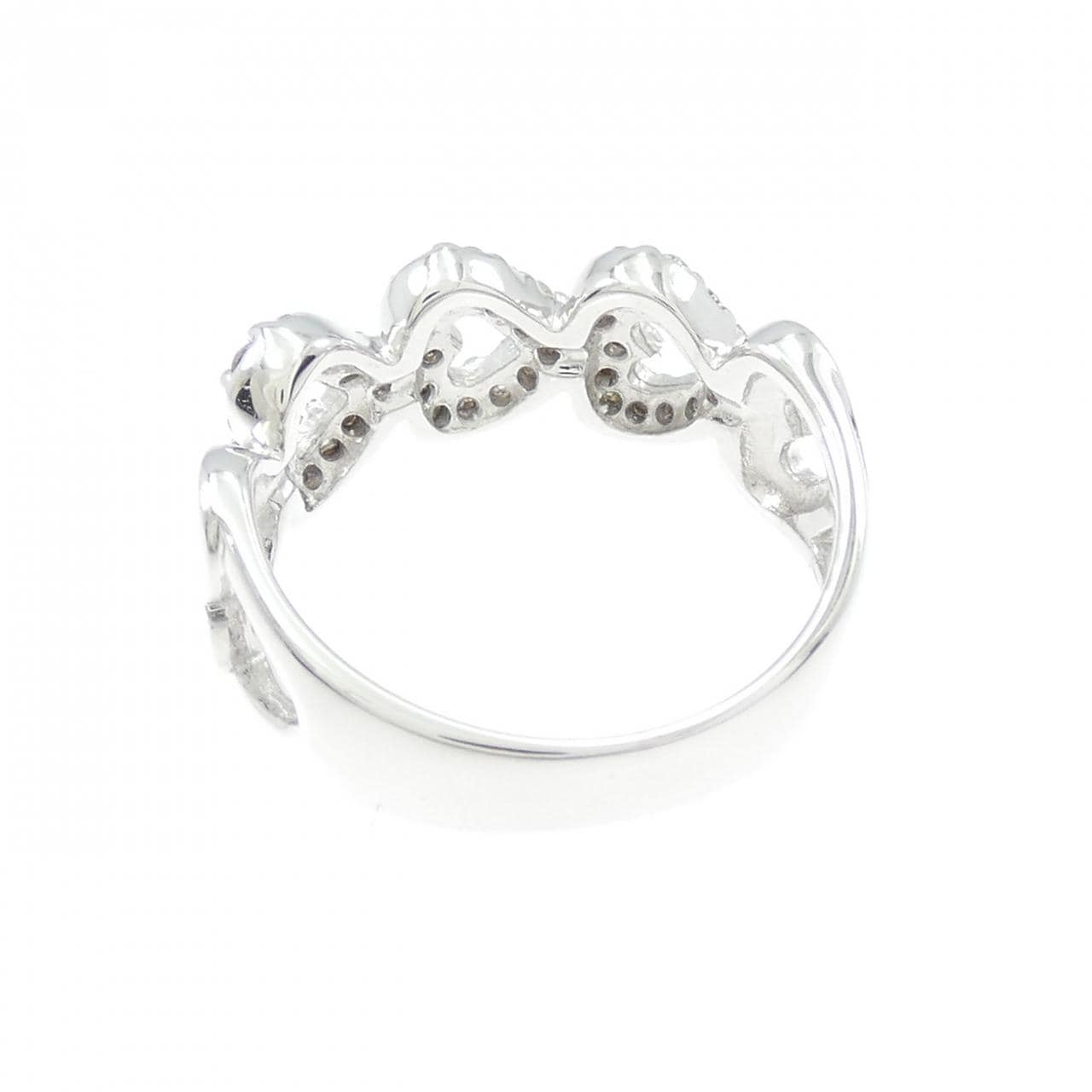 K18WG ハート ダイヤモンド リング 0.24CT