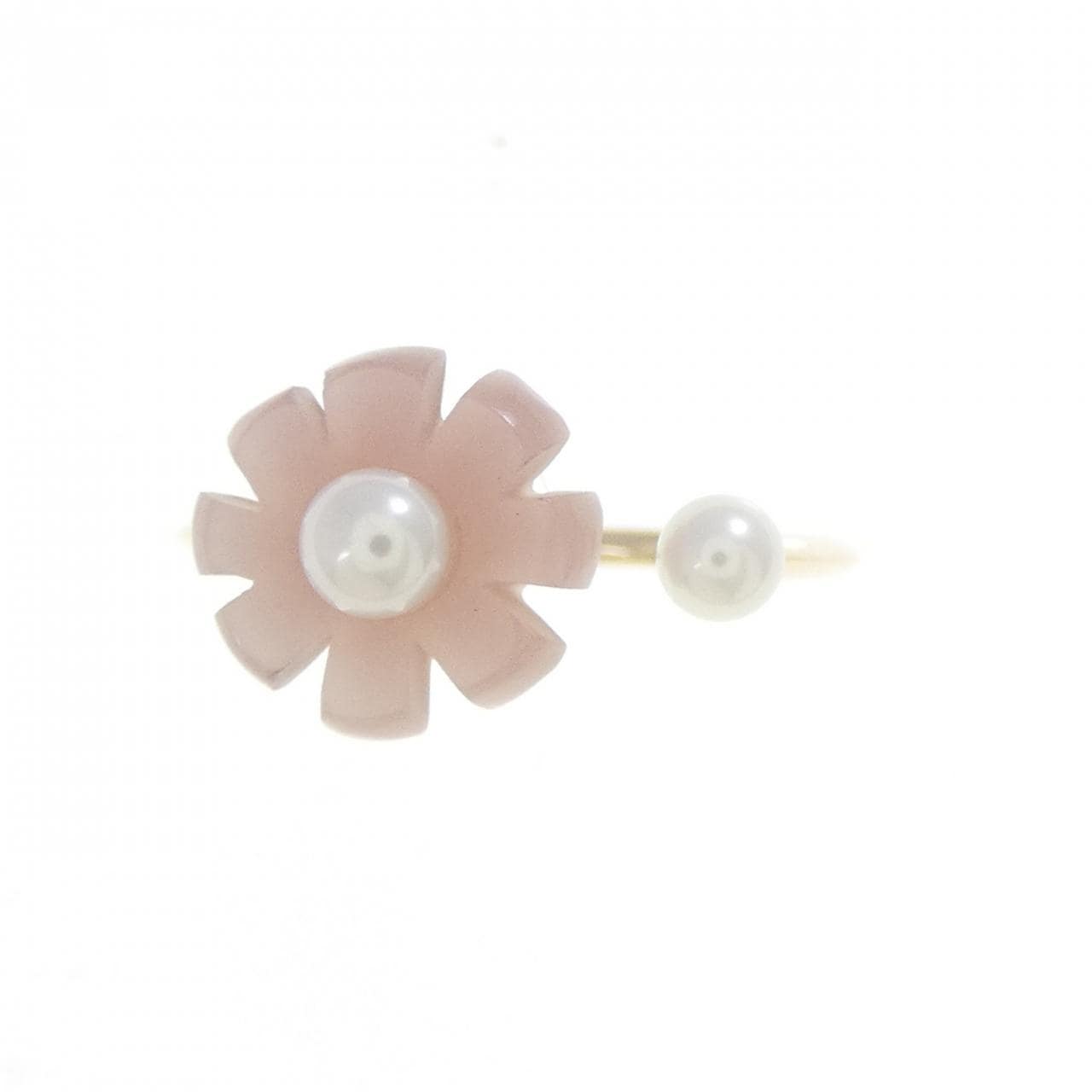 K10YG フラワー メノウ リング