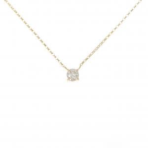 K18YG ソリティア ダイヤモンド ネックレス 0.20CT