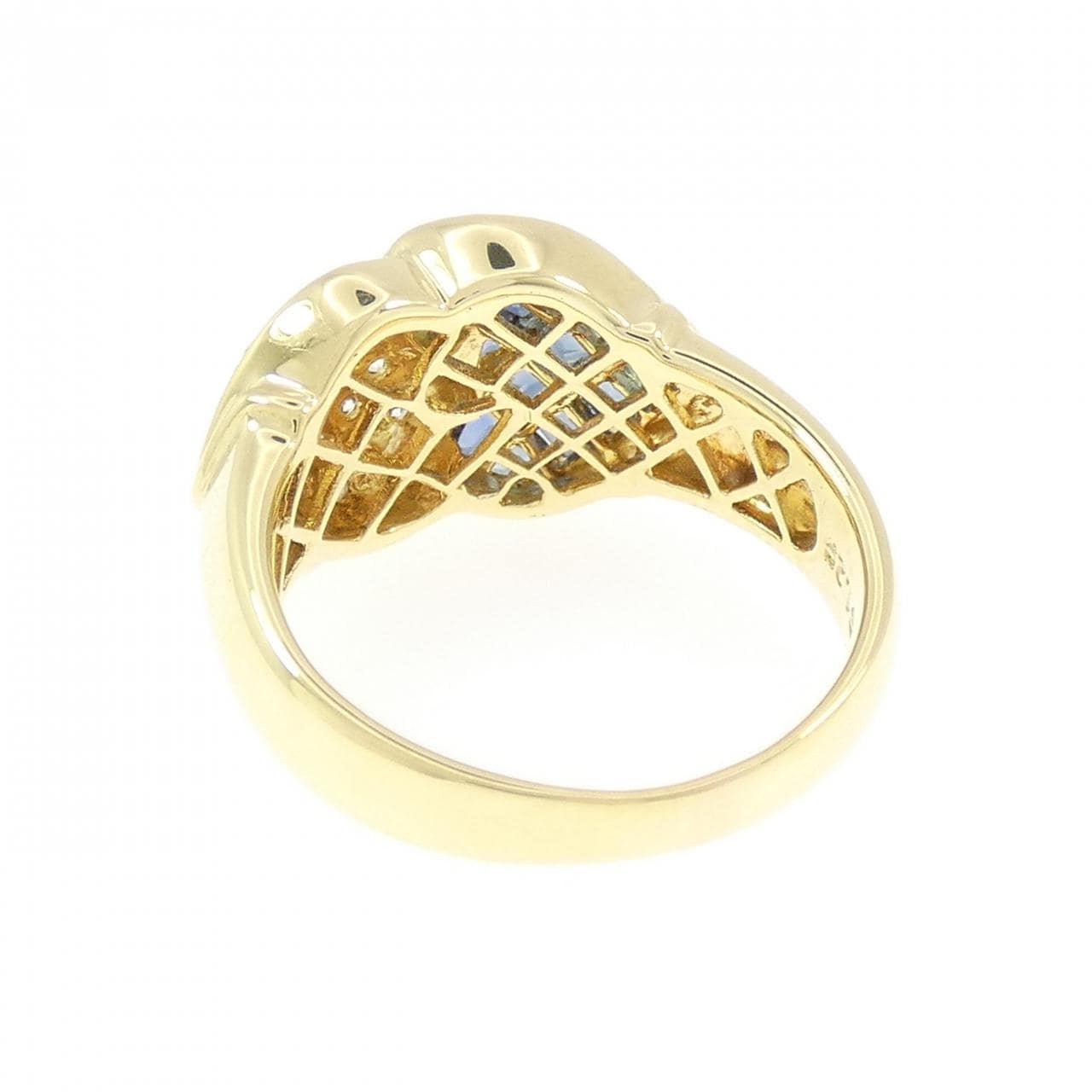 K18YG サファイヤ リング 1.25CT