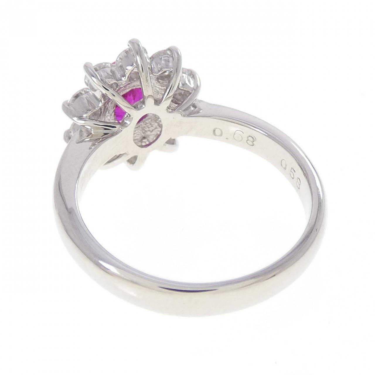 PT900 ルビー リング 0.68CT