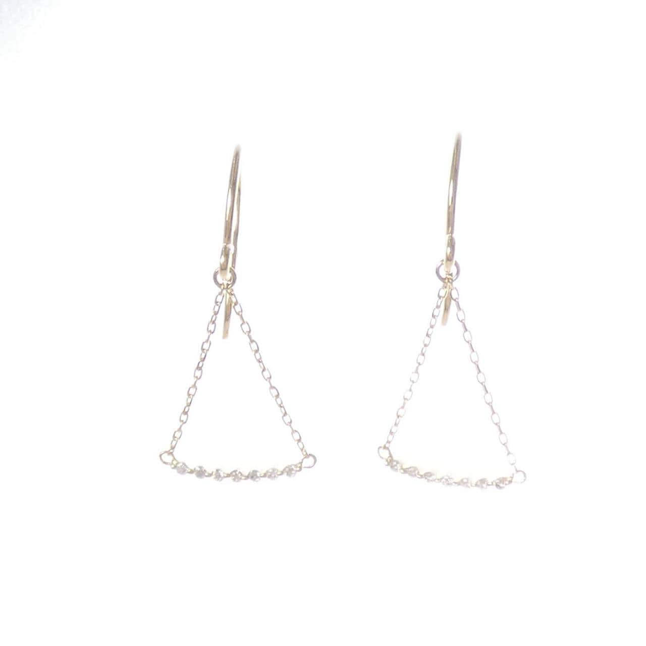 K10YG ダイヤモンド ピアス 0.04CT