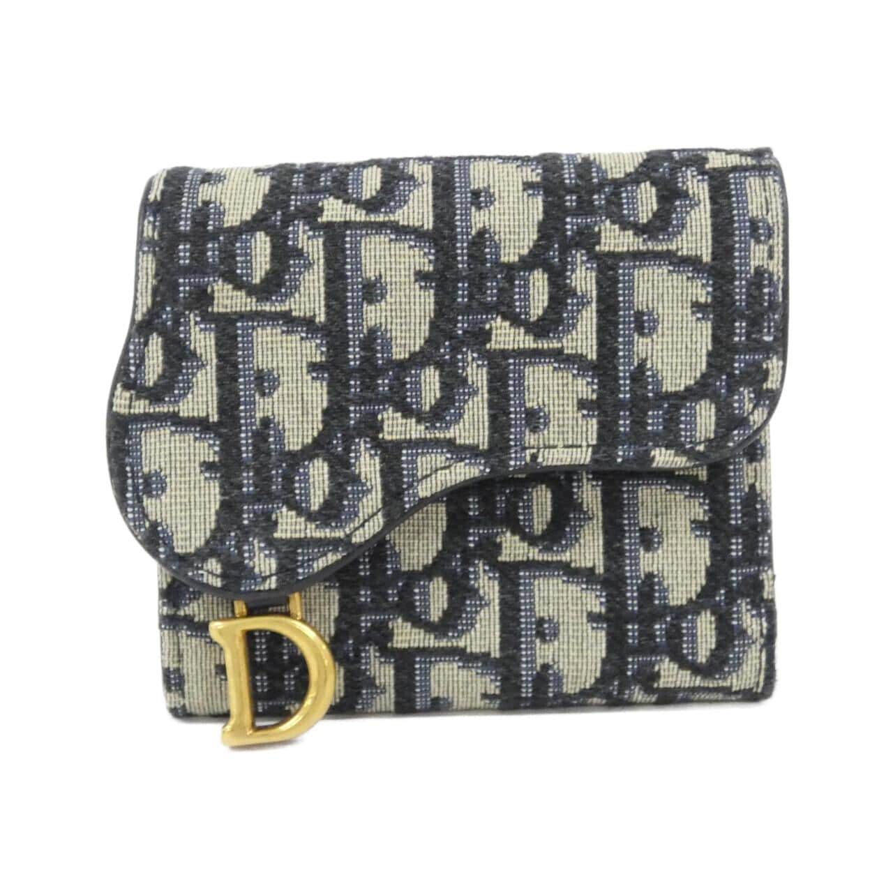 Christian DIOR DIOR OBLIQUE SADDLE LOTUS WALLET S5652CTZQ WALLET