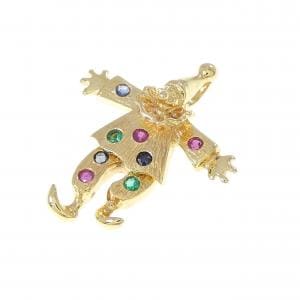 K18YG カラーストーン ペンダント