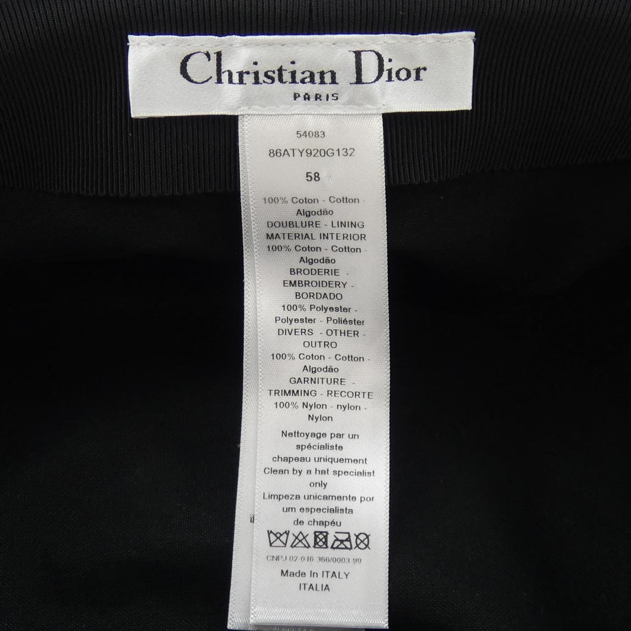 クリスチャンディオール CHRISTIAN DIOR キャップ