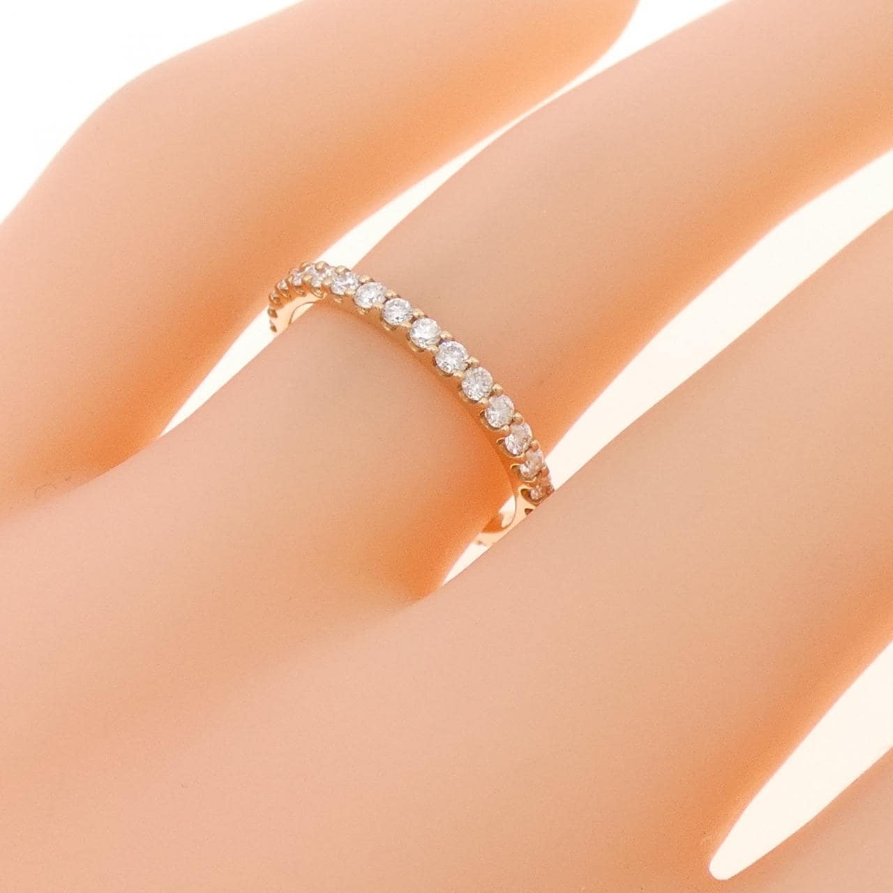 K18PG フルエタニティ ダイヤモンド リング 0.53CT