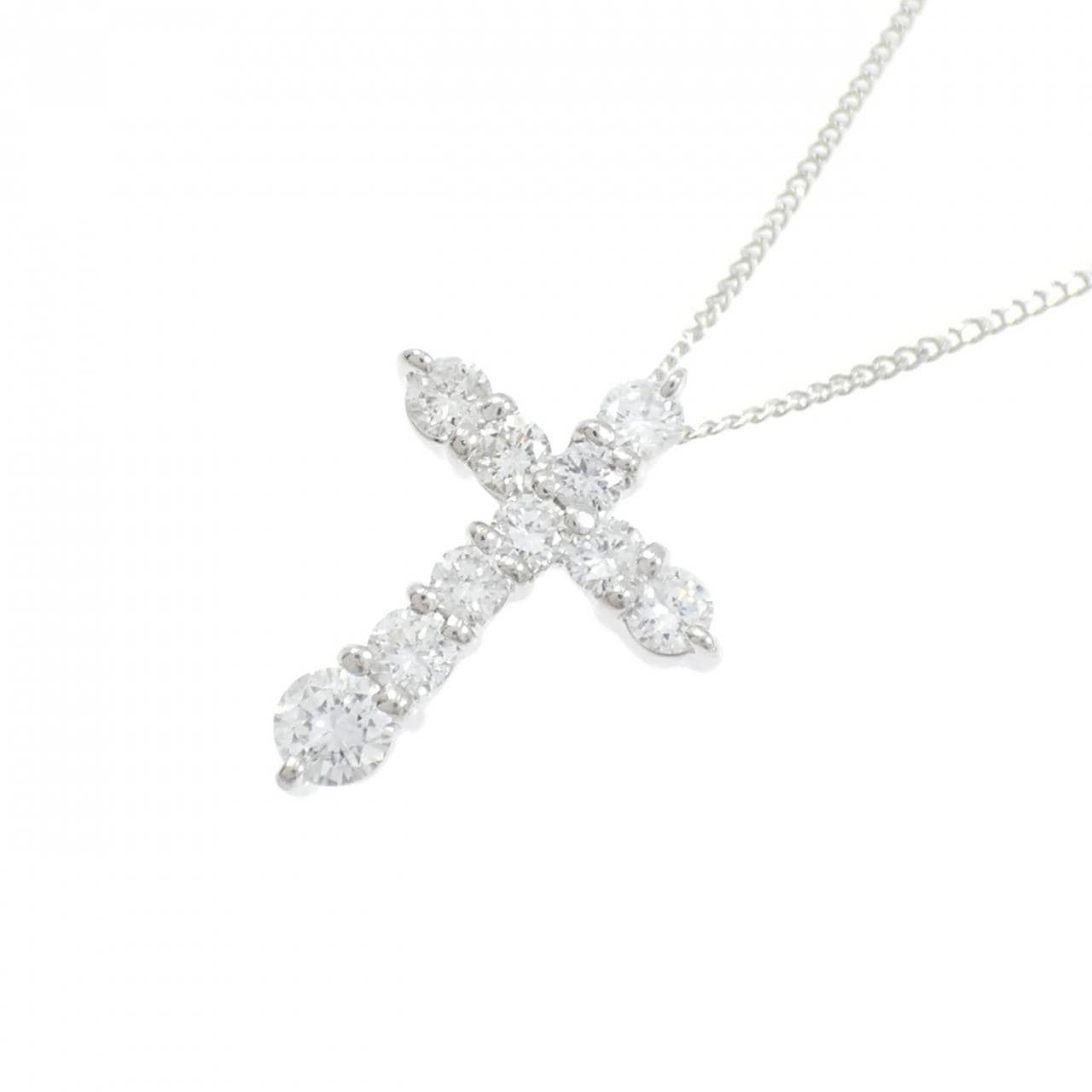 PT900/PT850 クロス ダイヤモンド ネックレス 0.50CT