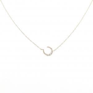 K10YG ムーン ダイヤモンド ネックレス 0.05CT